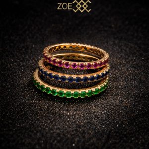 Trio anillos eternos con piedras